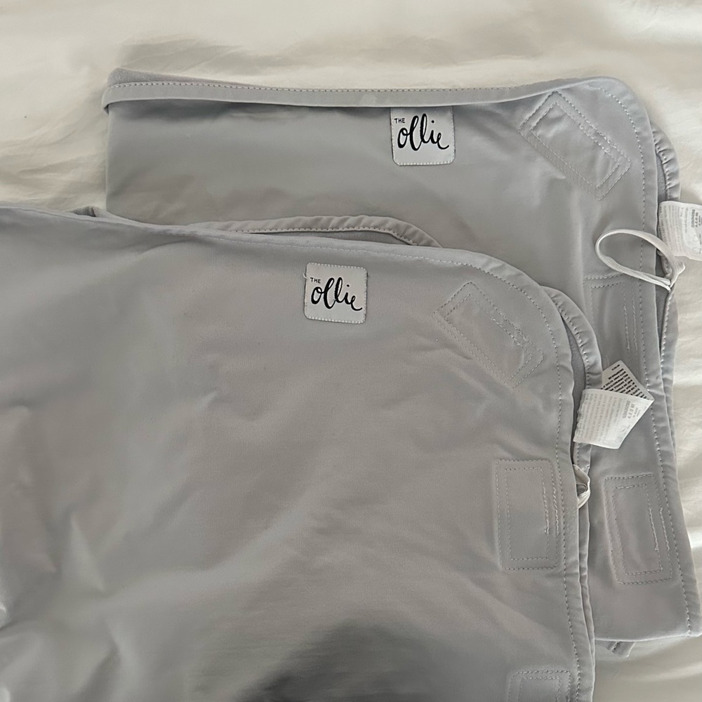 2 GRAY Ollie swaddles